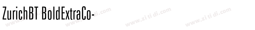 ZurichBT BoldExtraCo字体转换